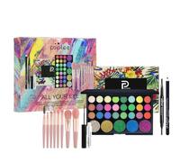 FantasyDay Xmas Coffret Maquillage Femme Kit de Maquillage Complet Mallette Maquillage Fille Adventskalender 2025 Makeup Set avec Ombres Paupière Rouge Lèvre Pinceaux Correcteur Mascara Fard à Joues