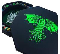 Fantasydice-Cthulhu Tome-Green Bac à dés Octogone 20.3 cm avec couvercle et zone de mise en scène des dés - Peut contenir 5 jeux (7 dés / standard) pour tous les RPG de table comme D&D