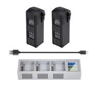 Fantasyo Mavic 3 Pro Lot de 2 batteries de rechange 5000 mAh + 1 chargeur Mavic 3 triple canal compatible avec DJI Mavic 3 Enterprise Series/Mavic 3 Pro Cine/Mavic 3 Pro/Mavic 3 Cine/Classic