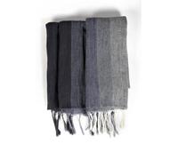 FANTAZIA Cheche foulard coton basic ethnic noir gris chine - Taille S au XXXL Noir