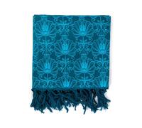 Fantazia - Chèche - Foulard coton Népal - Foulard etole cheche blue ethnic vintage flowers