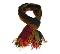 FANTAZIA Cheche keffieh coton basic ethnic noir vert jaune rouge - Taille S au XXXL Noir