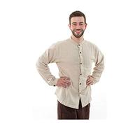 FANTAZIA Chemise Boutons en Coco Coton Leger Chanvre Lee - Taille S au XXXL Blanc/écru