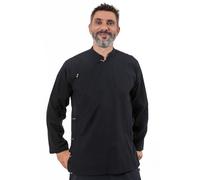 Fantazia - Chemise grande taille homme - Chemise tibetaine homme ouverture laterale noire XL - (42-44)