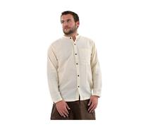 Fantazia - Chemise homme - Chemise coton léger nepalais - boutons noix de coco S - (34-36)