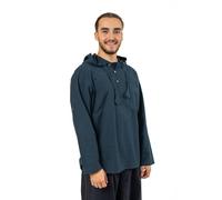 Fantazia - Chemise homme - Chemise ethnique bleue avec capuche Himalya L - (40-42)