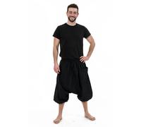 Fantazia - Pantacourt bermuda homme - Saroual pantacourt bermuda homme coton leger noir uni Adhara Taille unique