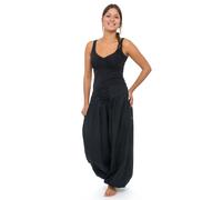 Fantazia - Pantalon bouffant femme - Pantalon hiver ethnic ceinture corset noir Bliza