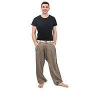 FANTAZIA Pantalon Fluide Homme Desert Cool - Taille Unique Beige Chanvre chiné foncé