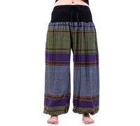Fantazia - Pantalon large femme - Pantalon sarouel indian chic sari kaki