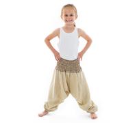 Fantazia - Pantalon sarouel enfant - Pantalon enfant aladin ete creme chanvre Mini Ganesh