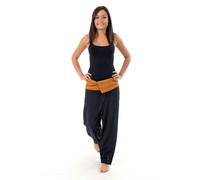 Fantazia - Pantalon thai femme - Pantalon Fisherman Thailande Noir rayure orange Taille unique
