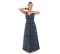 Fantazia - Robe grande taille - Robe longue originale princesse ethnique noir gris Alyna L - (40-42)