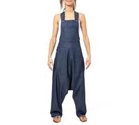 FANTAZIA Salopette Sarouel Denim Doux Leger Dina - Taille S au XXXL Jean Bleu uni