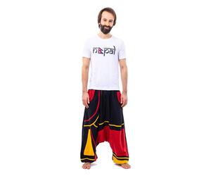 Fantazia - Sarouel grande taille homme - Sarouel elastique grande taille reggae babacool vert jaune rouge Taille unique