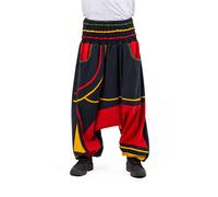 Fantazia - Sarouel grande taille homme - Sarouel grande taille unisexe vert jaune rouge Rastafari