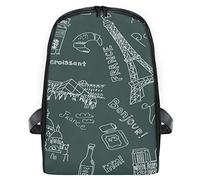 FANTAZIO Amour France Sac à Dos Fin zippé Sac à Dos de Voyage pour Enfants