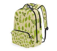 Fantazio Ensemble Sac à Dos et Sac bandoulière Motif Feuilles d'arbre Vert