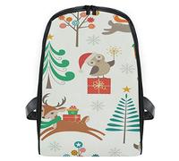 FANTAZIO Happy Winter Animals Sac à Dos Fin avec Fermeture Éclair pour Enfants