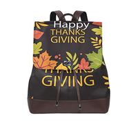 FANTAZIO Sac à dos American Thanksgiving Day Sac d'école en cuir