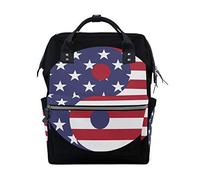 Fantazio Sac à Dos avec Drapeau américain Yin Yang