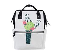 FANTAZIO Sac à dos Cactus Fleur Bourgeon Sac d'école en toile
