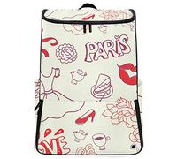 FANTAZIO Sac à Dos de Voyage pour Ordinateur Portable Love Paris France Durable College School Ordinateur Bookbag pour Camping en Plein air