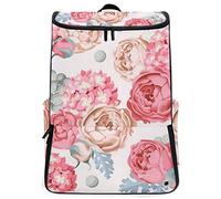 FANTAZIO Sac à Dos de Voyage pour Ordinateur Portable Motif Roses en Pleine Fleur Durable pour l'école, Le Camping en Plein air