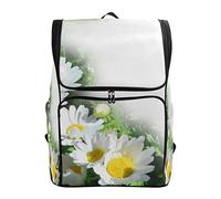 Fantazio Sac à Dos en chrysanthème Blanc pour Ordinateur Portable, Voyage, randonnée, Camping, Sac à Dos décontracté, Grand Sac à Dos