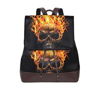 FANTAZIO Sac à dos en cuir Motif crâne Motif pirate