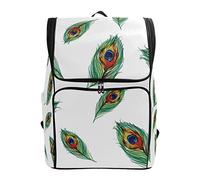 Fantazio Sac à Dos en Plumes de Paon Aquarelle pour Ordinateur Portable en Plein air Voyage Randonnée Camping Sac à Dos Sac à Dos décontracté Grand Sac à Dos