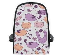 FANTAZIO Sac à Dos Fin avec Fermeture Éclair Motif Animaux du Printemps