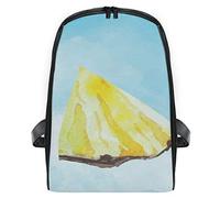 FANTAZIO Sac à Dos Fin avec Fermeture Éclair Motif Fruits Jaunes