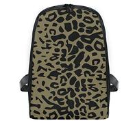 FANTAZIO Sac à Dos Fin avec Fermeture Éclair Motif léopard Gris