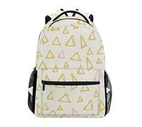 FANTAZIO Sac à dos Mignon Triangle Sac d'école Tissage Sac à dos avec fermeture éclair