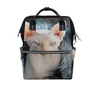 FANTAZIO Sac à dos pour maman Motif chat sphinx