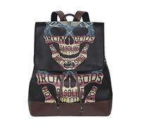 FANTAZIO Sacs à dos Alphabet Et Motif Crâne Imprimé Sac d'école en cuir Sac à dos