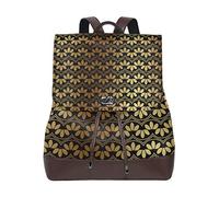 FANTAZIO Sacs à dos Golden Clover Sac d'école en cuir Sac à dos