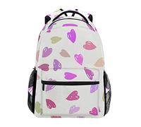 Fantazio Sacs à Dos Mignon Cœur Sac d'école Sac à Dos de Tissage avec Fermeture à glissière OneSize 3