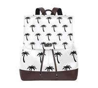 FANTAZIO Sacs à dos Mignon Noix de coco Trees Sac d'école en cuir Sac à dos