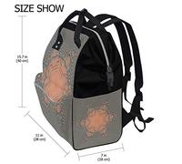 Fantazio Sacs à Dos psychédélique Mandala Sac d'école Toile Sac à Dos OneSize 1