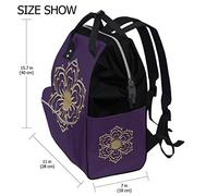 Fantazio Sacs à Dos psychédélique Mandala Sac d'école Toile Sac à Dos OneSize 5