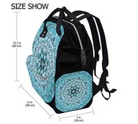 Fantazio Sacs à Dos psychédélique Mandala Sac d'école Toile Sac à Dos OneSize 8