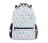 FANTAZIO Sacs à dos Triangle Sac d'école tisser Sac à dos avec fermeture éclair