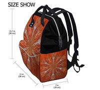 Fantazio Sacs à Dos Vert Mandala sur Toile de Sac d'école Sac à Dos OneSize 7