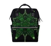 Fantazio Sacs à Dos Vert Mandala sur Toile de Sac d'école Sac à Dos OneSize 8