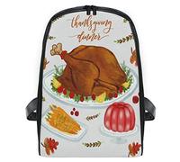 FANTAZIO Tasty Thanksgiving Sac à Dos Fin avec Fermeture Éclair pour Enfants