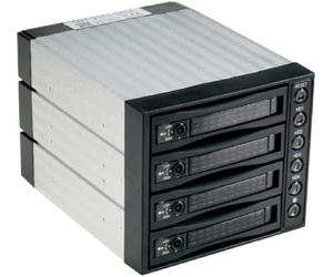 Fantec 2052.0 Backplane/boîtier en Aluminium pour Disque Dur, 4 x 8,9 cm (3,5 Pouces) Noir