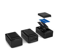 FANTEC 2X USB3.2 Gen2x2 2X 20GBit/s NVMe Clone Station SSD Docking Station for 2X NVMe PCIe SSDs, Internal Fan, USB Transfer Rates up to 20GBit/s, Clone Function, Large Heat Sink, Aluminum, Black