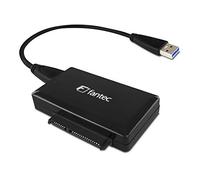 Fantec AD-U3SA Adaptateur USB 3.0 à disques durs SATA I/II/III et SSD de 2.5"(6.35 cm), 3.5"(8.89 cm) et 5.25"(13.34 cm), USB 3.0, Compatible Disque Dur SATA III 6G, boîtier Noir